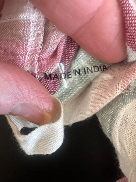 Elan striped strapless jumpsuit cream with pink and teal jogger bottom - Picture 4 of 9